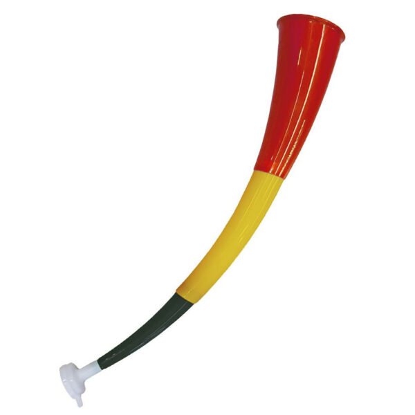 Supporters blaastoeter Belgische vlag kleuren - rood/geel/zwart - kunststof - 56 cm