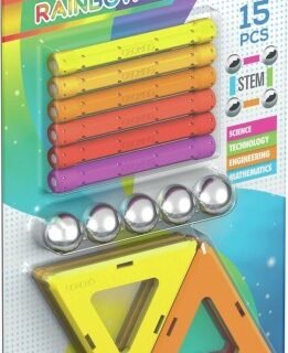 Geomag Rainbow Panels Blister 15 Stuks Warm Colours