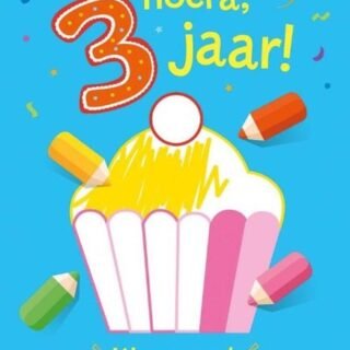 Kleurpret Voor Kleine Handjes Hoera, 3 Jaar!