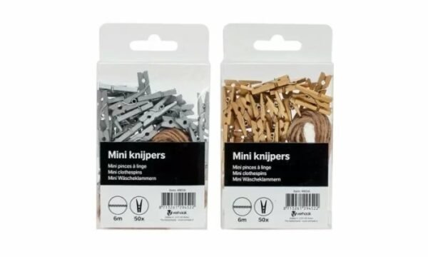 Knijpers Mini 50 stuks Goud/Zilver