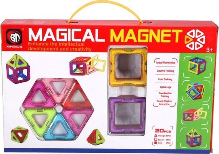 Magnetische Tegels Diverse Vormen 20 Delig 6,5 Cm