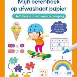 Mijn Oefenboek Afwasbaar Papier Tafels Van Vermeningvuldig (7-8 jaar)