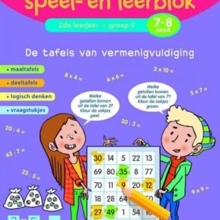 Reuzeleuk speel- en leerblok De tafels van vermenigvuldiging (7-8 Jr)