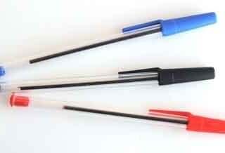 Set balpennen 12 stuks rood, zwart en zwart