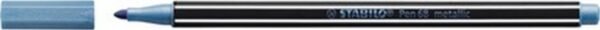 Stabilo pen 68 metallic blauw