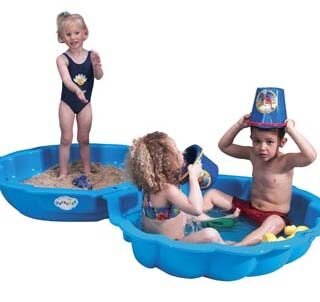 Zandbak Schelp Blauw 2-Delig