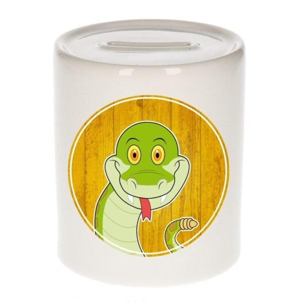 Spaarpot met slangen print voor kids 9 cm