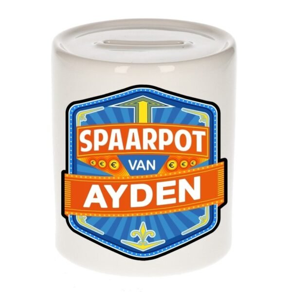 Kinder cadeau spaarpot voor een Ayden
