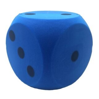 Dobbelsteen - 1x - blauw - 16 x 16 cm - foam - groot formaat - dobbelspel dobbelsteen