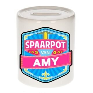 Kinder cadeau spaarpot voor een Amy