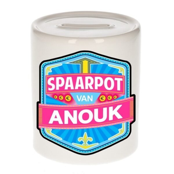 Kinder cadeau spaarpot voor een Anouk