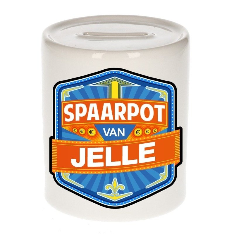 Kinder cadeau spaarpot voor een Jelle