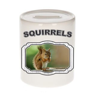 Dieren eekhoorn spaarpot - squirrels/ eekhoorns spaarpotten kinderen 9 cm