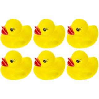24x Badeendjes geel badspeelgoed 3 cm
