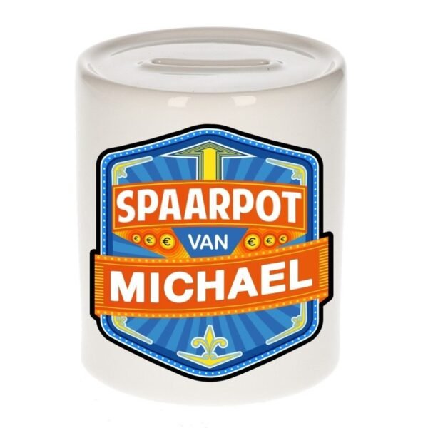 Kinder cadeau spaarpot voor een Michael