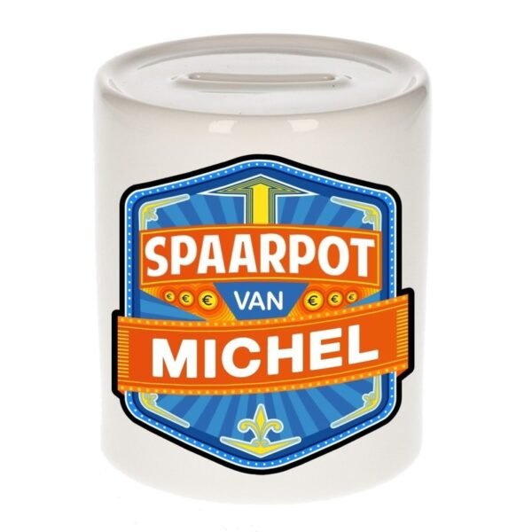 Kinder cadeau spaarpot voor een Michel