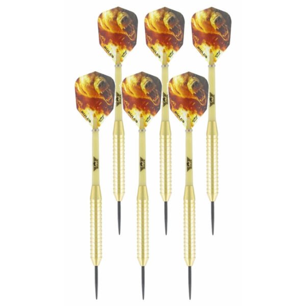 4x Set van 3 dartpijlen Bear Brass 23 grams