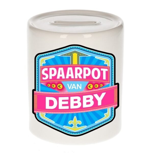 Kinder cadeau spaarpot voor een Debby