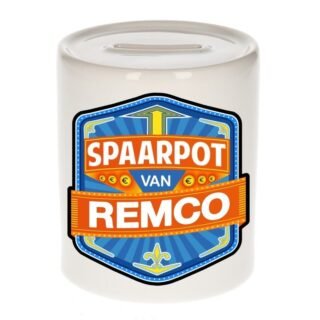 Kinder cadeau spaarpot voor een Remco