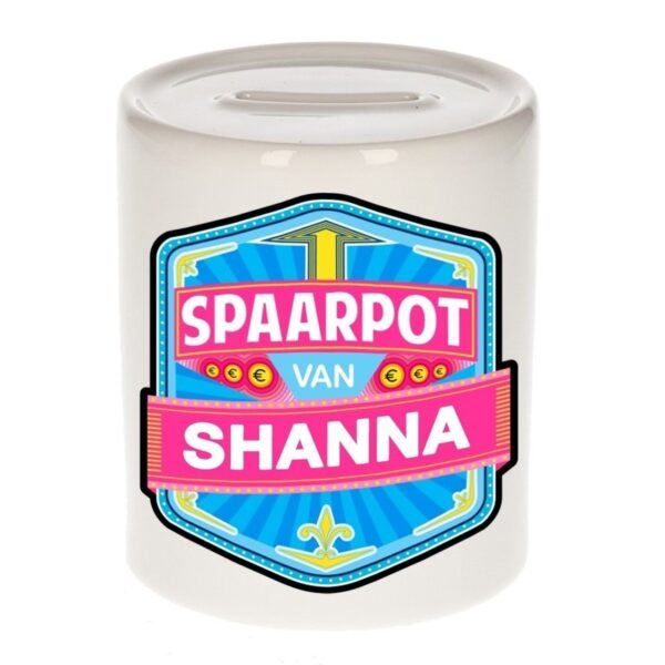 Kinder cadeau spaarpot voor een Shanna