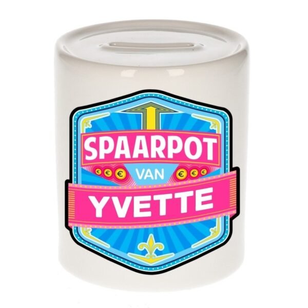 Kinder cadeau spaarpot voor een Yvette