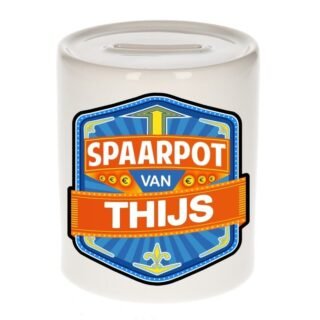 Kinder cadeau spaarpot voor een Thijs