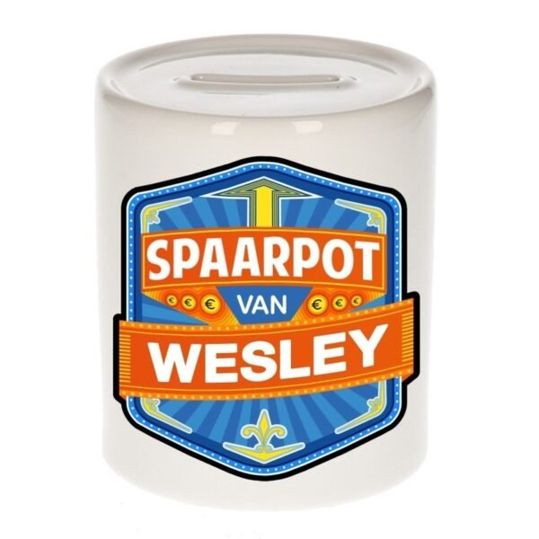 Kinder cadeau spaarpot voor een Wesley