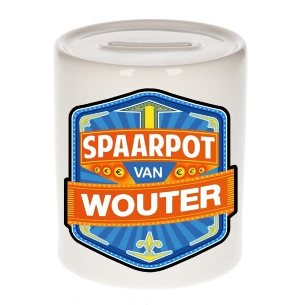 Kinder cadeau spaarpot voor een Wouter