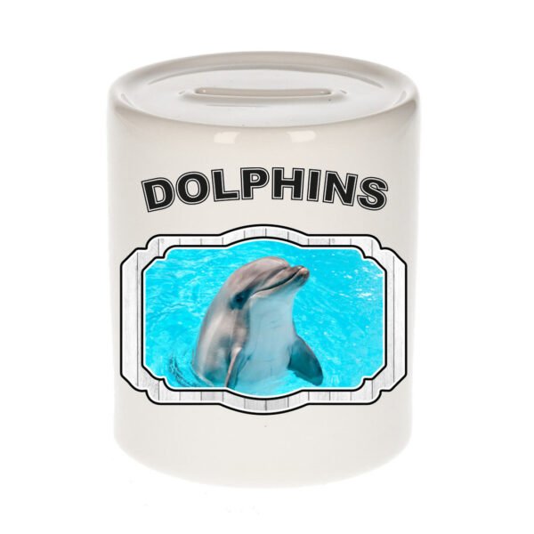 Dieren dolfijn spaarpot - dolphins/ dolfijnen spaarpotten kinderen 9 cm