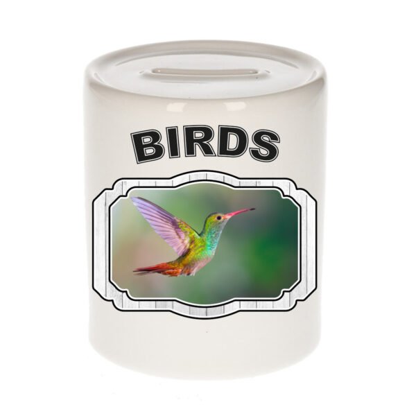 Dieren kolibrie vogel spaarpot - birds/ vogels spaarpotten kinderen 9 cm