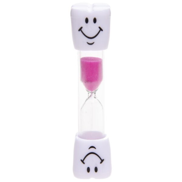 Zandloper/badkamer douche/spelletjes timer roze Smile Emoticon 3 minuten