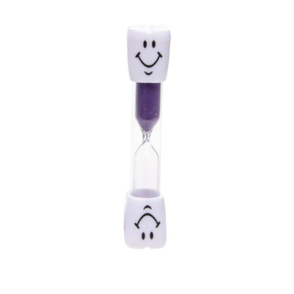 Zandloper/badkamer douche/spelletjes timer paars Smile Emoticon 3 minuten