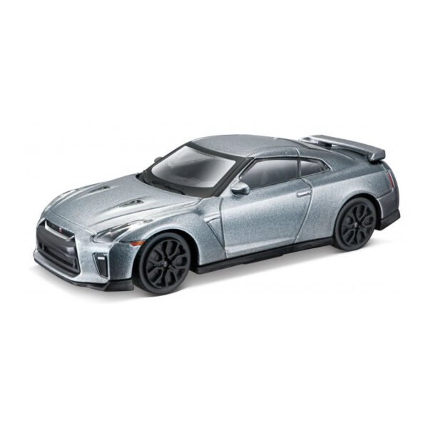 Modelauto Nissan GT-R 2017 grijs schaal 1:43/11 x 4 x 3 cm