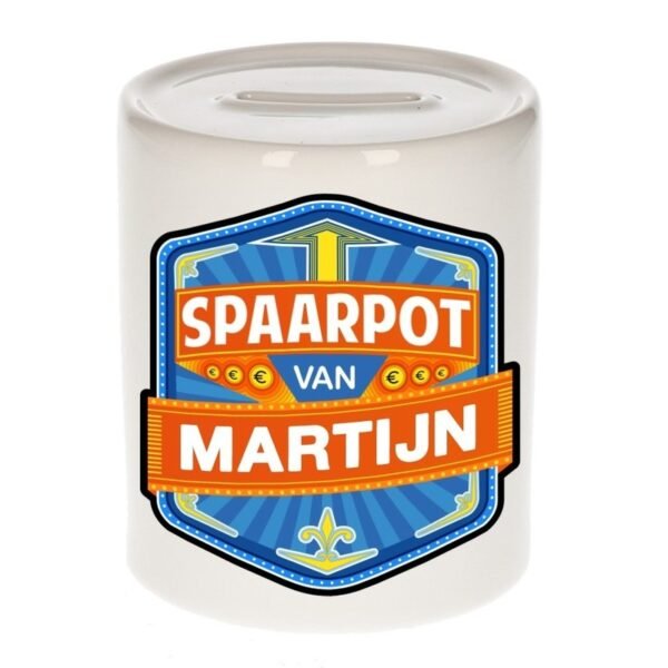 Kinder cadeau spaarpot voor een Martijn