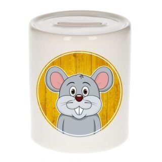Spaarpot met muizen print voor kids 9 cm