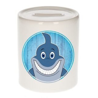 Spaarpot met haaien print voor kids 9 cm