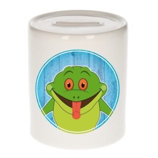 Spaarpot met kikkers print voor kids 9 cm