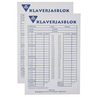 2x Scoreblokken Klaverjassen 50 vellen