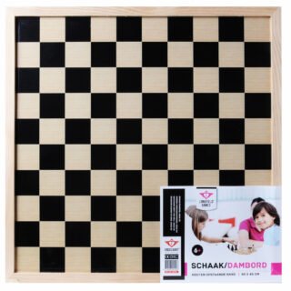Engelhart Dam/Schaakbord - hout - 40 x 40 cm - excl. speelstukken