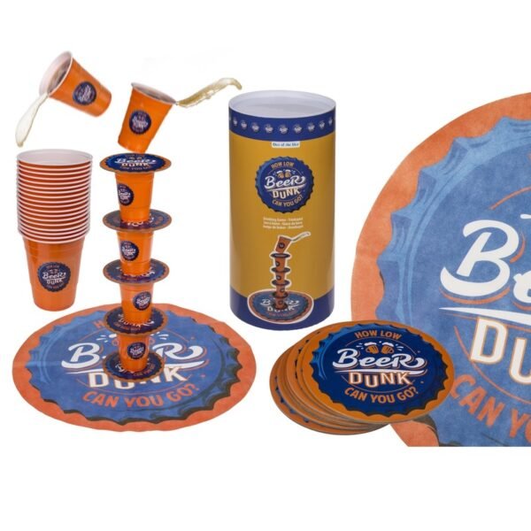 Drankspel beer dunk met 18 bekers
