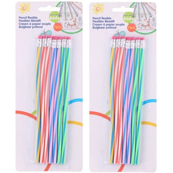 Topwrite Buigbare potloden - 14 stuks - potlood met gum - tekenen