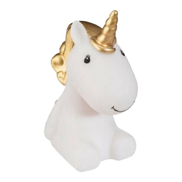 Nachtlampje LED - Unicorn - goud - kunststof - 12 x 7 x 13.5 cm - kinderkamer