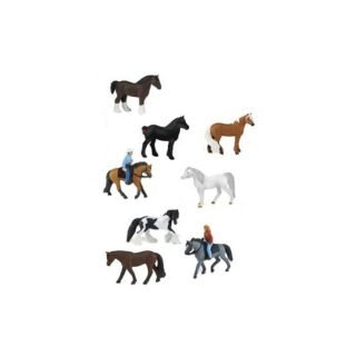 10 stuks paarden met ruiters