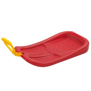 Kunststof sneeuw slee met handvat voor kinderen 58 cm rood