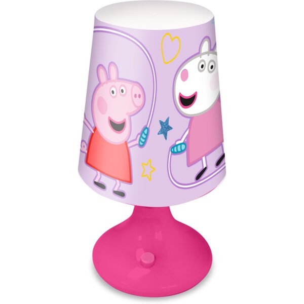 Peppa Pig tafellamp/bureaulamp/nachtlamp voor kinderen - roze - kunststof - 18 x 9 cm