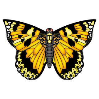 Vlinder vlieger geel 71 cm breed/wijd