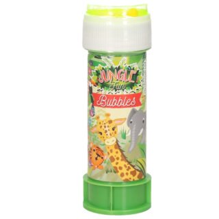 Bellenblaas - jungle/safari dieren - 60 ml - voor kinderen - uitdeel cadeau/kinderfeestje