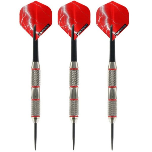 1x Set van 3 dartpijlen Blackjack Brass Red 21 grams