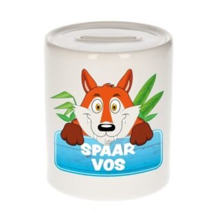 Kinder cadeau spaarpot vos 9 cm