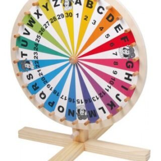 Draairad van hout 34 cm